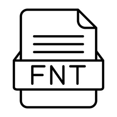 FNT File Format Vector Icon Design