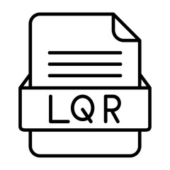 LQR File Format Vector Icon Design