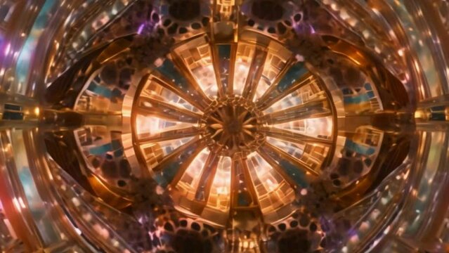 mosaic hypnosis with lights in a ceiling-type surface