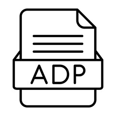 ADP File Format Vector Icon Design