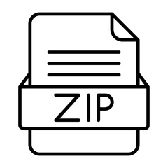 ZIP File Format Vector Icon Design