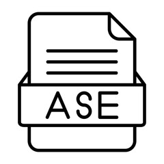 ASE File Format Vector Icon Design
