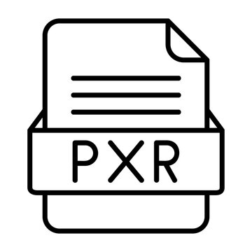 PXR File Format Vector Icon Design