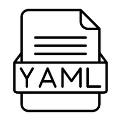YAML File Format Vector Icon Design