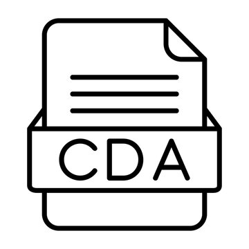 CDA File Format Vector Icon Design