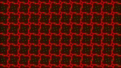 Red and Green Neon Geometric Pattern Background