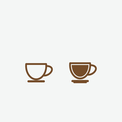 Coffee icon vector logo design template