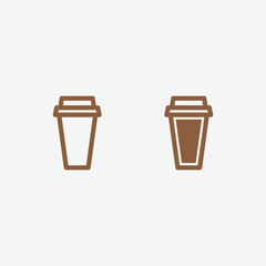 Coffee icon vector logo design template