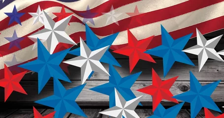 Keuken spatwand met foto Image of stars in red, white and blue of flag of united states of america © vectorfusionart