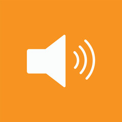 Sound icon volume flat style logo template
