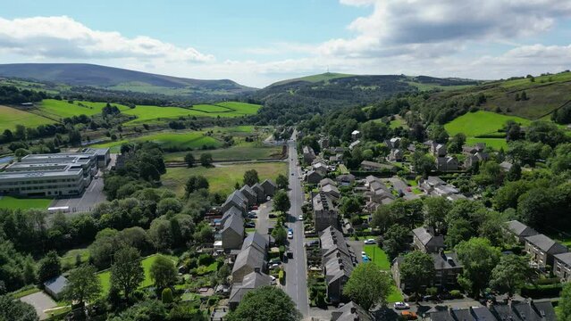 Huddersfield Road in Diggle, a village in Saddleworth in Oldham, Greater Manchester, England.