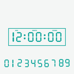 Digital clock icon vector logo design template