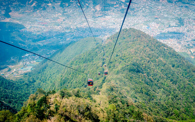 cable car on the mountain