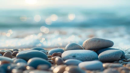 Tuinposter stones on the beach © SAJAWAL JUTT