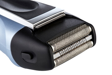 Close up on a electric head shaver