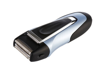Electric shaver on white background
