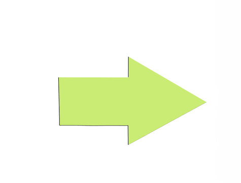 Lime green arrow right