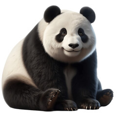 Fototapeta premium Adorable Panda PNG: High-Quality Image of Cute Bamboo-Munching Bear - Panda PNG, Panda Transparent Background - Panda PNG Image 