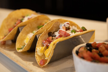 Breakfast tacos with beans