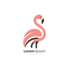 Elegant Flamingo Logo Design for Modern Branding in a Minimalist Style