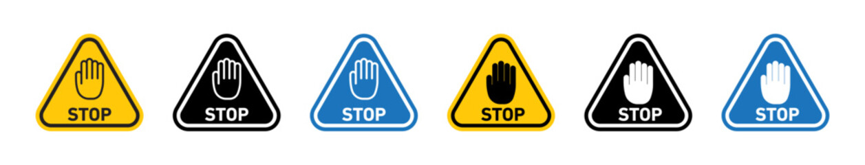 Stop Entry Security Sign. No Entry Road Sign. Traffic and Pedestrian Restriction Symbol.