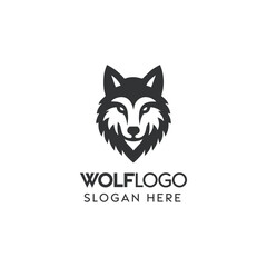 Wolf Logo Design in Monochrome for Branding and Corporate Identity