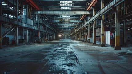 Foto auf Acrylglas Exploring the Haunting Silence of an Abandoned Industrial Facility © Denis Bayrak