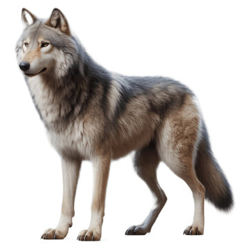 Detailed Wolf PNG: Realistic Digital Rendering of Noble Predator - Wolf Transparent Background - Wolf PNG Image
