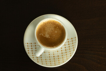 Cup of Portuguese Coffee Meia de leite.