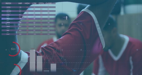 Statistical data processing over grid network against team of male soccer players