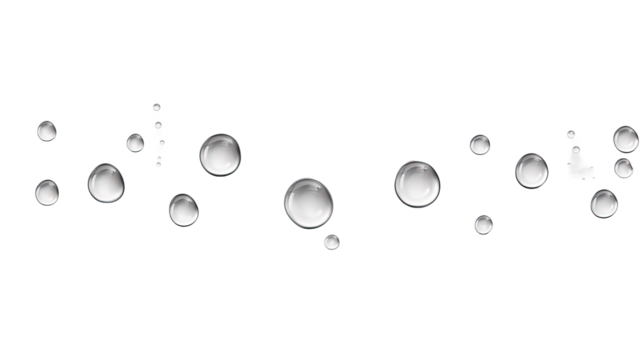 Water drops rain droplets rainy fog drop fizz separate on white or transparent background