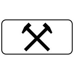 Road sign. Working days. Information sign