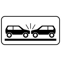 Road sign. The type of danger. Information sign
