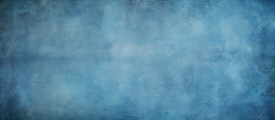 Obraz na płótnie Canvas Bold Blue Wall Contrasted Against Dark Black Background for Modern Design Concept