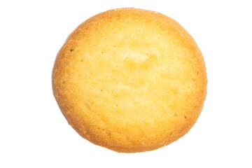 Danish butter cookies the country style cookie top view isolated on white background clipping path