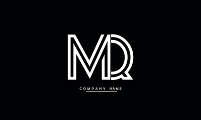 MQ, QM, M, Q Abstract Letters Logo Monogram