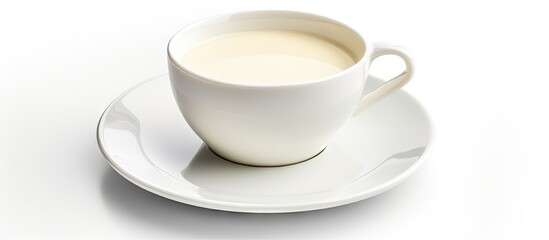 Tranquil moment with aromatic coffee served in a delicate cup on a saucer