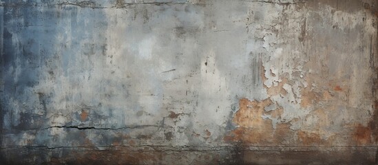 Abstract Blue and Brown Textured Paint on a Grungy Wall Background