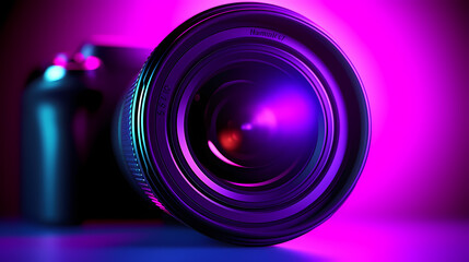 Illustration of camera lens - obrazy, fototapety, plakaty