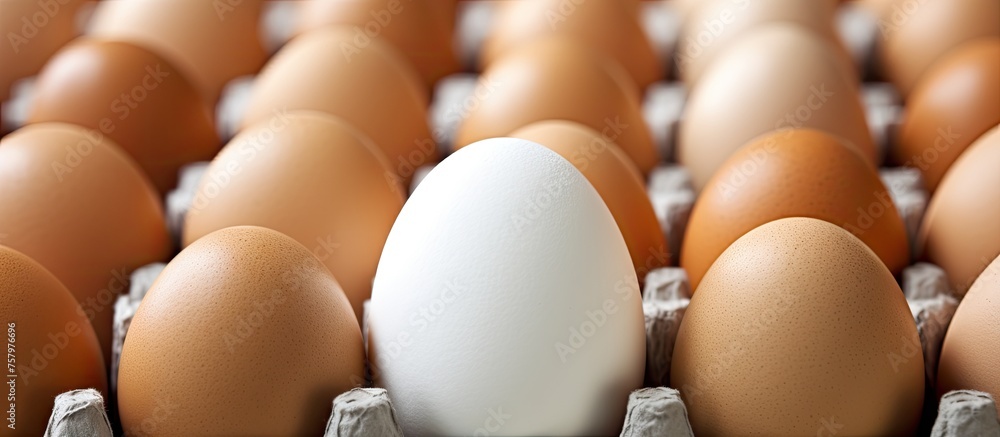 Sticker Fresh Farm Eggs in a Colorful Carton Ready for Cooking and Baking