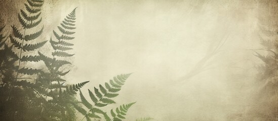 Enchanting Gry Background with Lush Fern Leaf - Nature's Tranquility Concept
