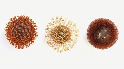 A collection of various type of pollen particles - obrazy, fototapety, plakaty