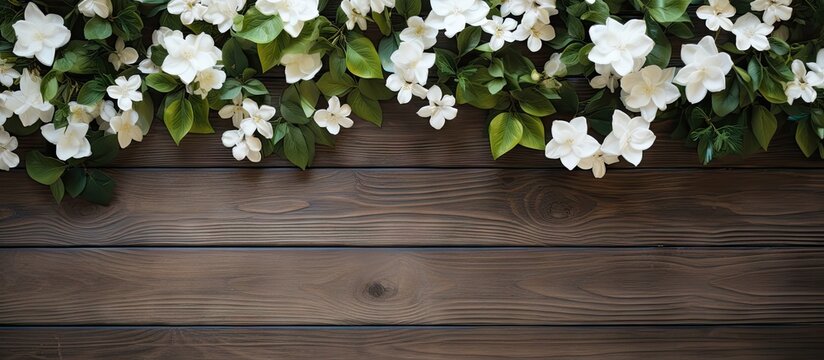 Elegant Display of Delicate Blooms on Rustic Wooden Surface with Soft Natural Light