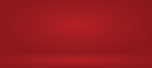 Red 3D room background.Use for product display for presentation and cover banner design.