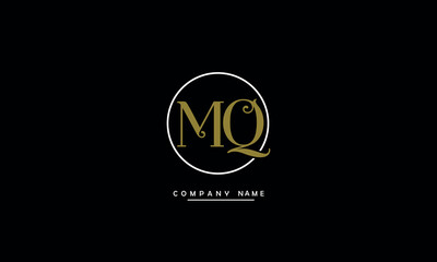 MQ, QM, M, Q Abstract Letters Logo Monogram
