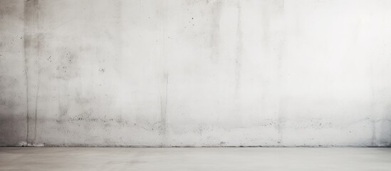 Minimalist Industrial Aesthetic with Concrete Floor and White Wall Background