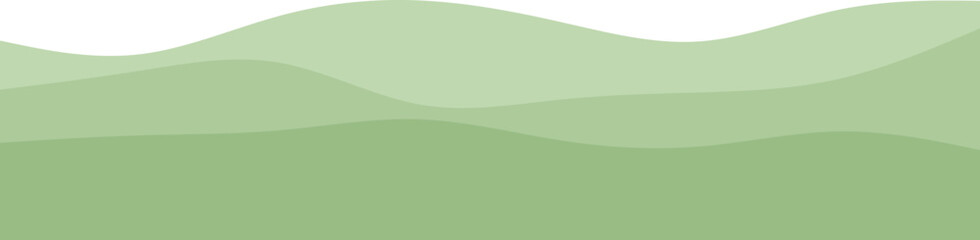 Fototapeta premium Layer Green Wave illustration Decoration