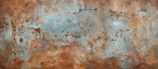 Abstract Grunge Background of Weathered Rust Wall with Peeling Paint Texture