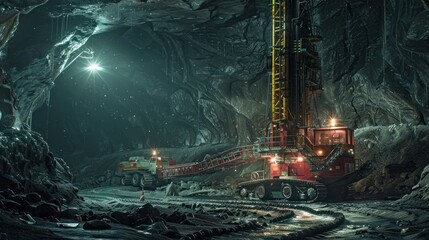 Cutting-Edge Sensor Technology on Drilling Rigs Meticulous Subterranean Surveying - obrazy, fototapety, plakaty