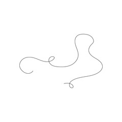 Squiggly vector line modern decoration element